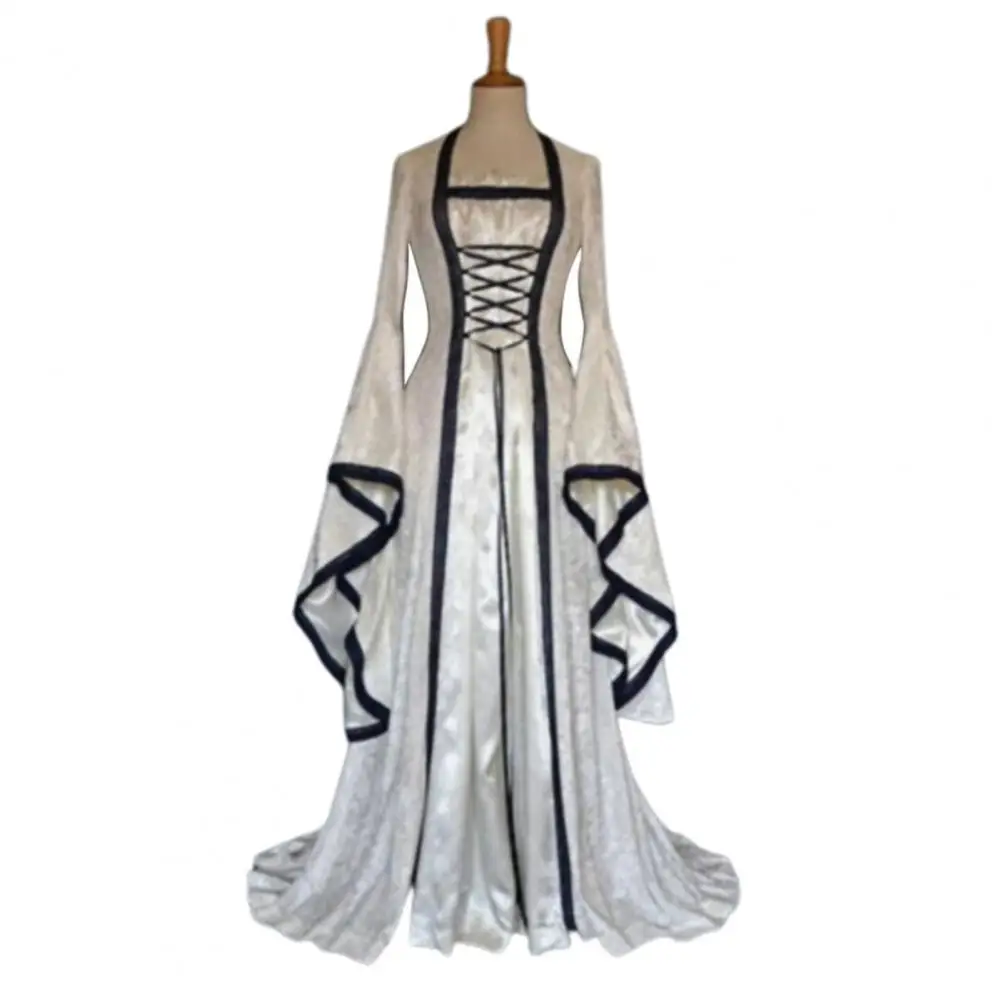 2021 New Autumn Winter Cosplay Dress Flare Sleeve Vintage Floor Length Solid Color Large Cuff Maxi Dress Halloween Cover-Ups
2021 New Autumn Winter Cosplay Dress Flare Sleeve Vintage Floor Length Solid Color Large Cuff Maxi Dress Halloween Cover-Ups