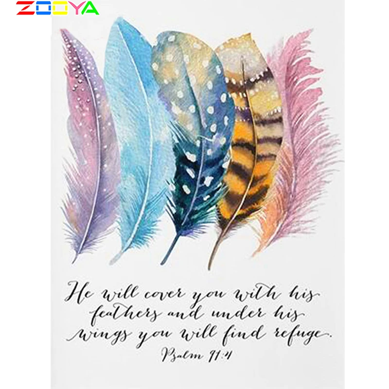 Zooya Feather Diamond Painting Diamond Art Decor For Home Embroidery Scripture Christian Quotes Handmade Decortion Gifts 12JM074
Zooya Feather Diamond Painting Diamond Art Decor For Home Embroidery Scripture Christian Quotes Handmade Decortion Gifts 12JM074