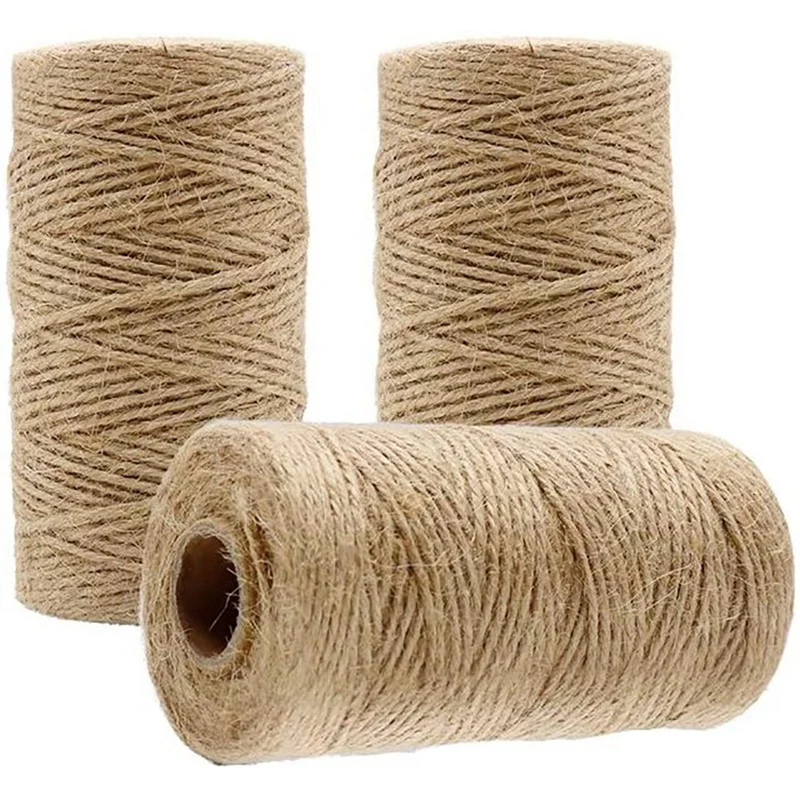 3 Rolls Natural Jute Twine 100M/Lot 2MM Twine Rope Braided Jute Rope Cord String Arts Crafts Gift Wrapping Jute Cord
3 Rolls Natural Jute Twine 100M/Lot 2MM Twine Rope Braided Jute Rope Cord String Arts Crafts Gift Wrapping Jute Cord