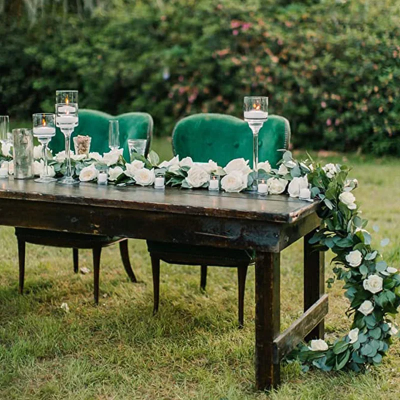 Outdoor Decor Artificial Flowers Plants Fake Eucalyptus Vine Garland Hanging for Wedding Home Office Party Garden Craft ArtDecor 
Outdoor Decor Artificial Flowers Plants Fake Eucalyptus Vine Garland Hanging for Wedding Home Office Party Garden Craft ArtDecor