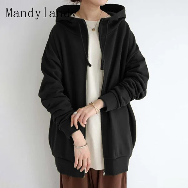 Mandylandy Coat Sweatshirts Autumn Fashion Long Sleeve Zipper Hooded Sweatshirts Women's Casual Solid Color Loose Cardigan Coat
Mandylandy Coat Sweatshirts Autumn Fashion Long Sleeve Zipper Hooded Sweatshirts Women's Casual Solid Color Loose Cardigan Coat