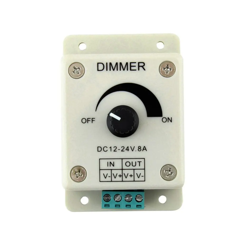 DC 12-24V 8A LED Dimmer Switch Single Color Light Lamp Strip Driver Brightness Adjustable Controller Knob Switch Dimmer 1Pc
DC 12-24V 8A LED Dimmer Switch Single Color Light Lamp Strip Driver Brightness Adjustable Controller Knob Switch Dimmer 1Pc
