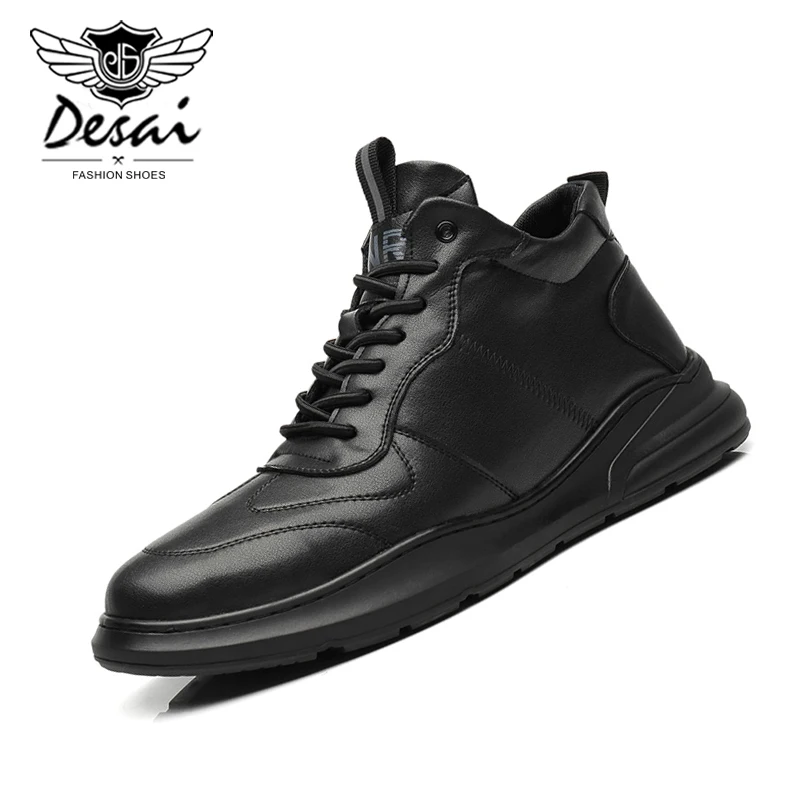 New Korean Version Men's Fashion Spring Autumn New Bullock Casual Leather Shoes Men Thick Bottom Shoes Black EU Size 38-44
New Korean Version Men's Fashion Spring Autumn New Bullock Casual Leather Shoes Men Thick Bottom Shoes Black EU Size 38-44