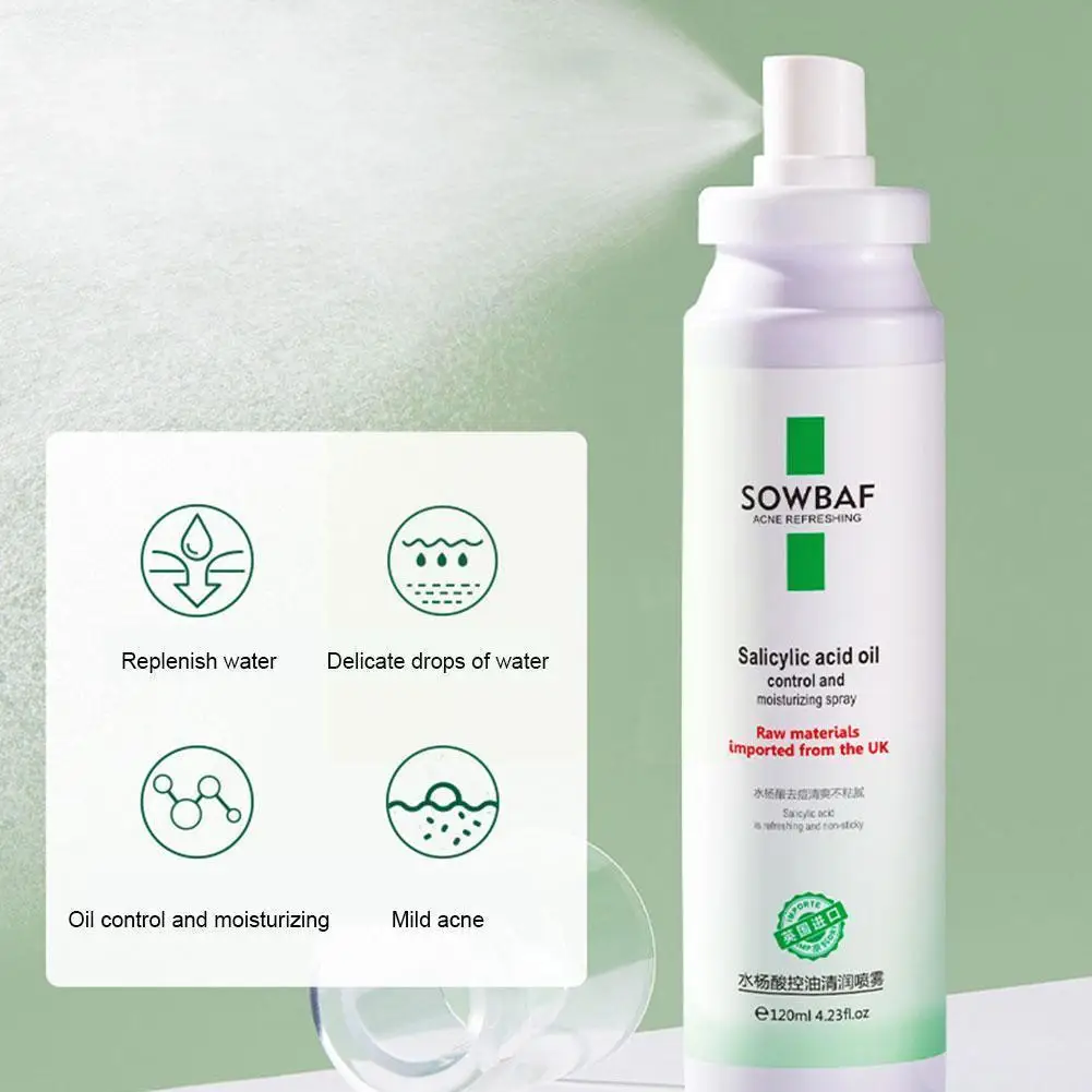 120ml Spray Remove Acne Anti Fungal Oil Control Clean Moisturizing Skin Care Skin Soothes Acid Pore Salicylic Spray Repairs D7U1
120ml Spray Remove Acne Anti Fungal Oil Control Clean Moisturizing Skin Care Skin Soothes Acid Pore Salicylic Spray Repairs D7U1