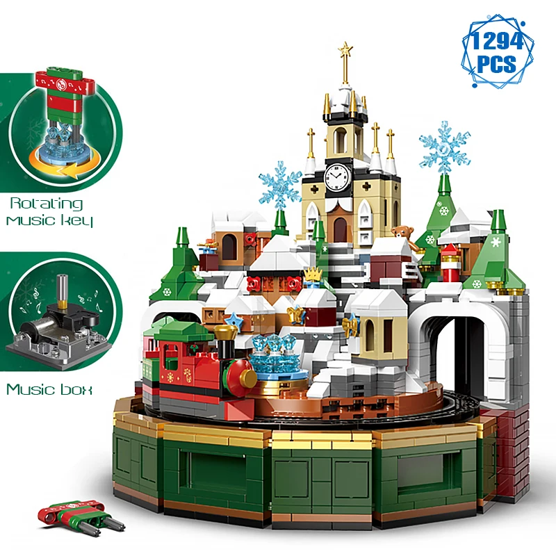 Technical Ideas Christmas Music Box Building Blocks DIY Assemble Castle Model Bricks Friends Toys for Children Festival Gifts
Technical Ideas Christmas Music Box Building Blocks DIY Assemble Castle Model Bricks Friends Toys for Children Festival Gifts
