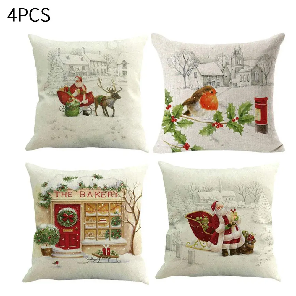 4PCS Christmas Pillow Case Soft Plush Decorative Square Cushion Cover for Sofa Seat 45x45cm
4PCS Christmas Pillow Case Soft Plush Decorative Square Cushion Cover for Sofa Seat 45x45cm