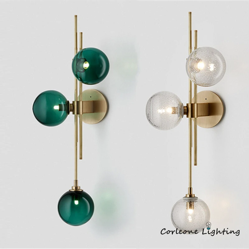Modern Wall Lamp Gold Glass Ball Wall Lamps for Living Room Bedroom Bathroom Nordic Wall Decor Bedside LED Wall Light Fixtures
Modern Wall Lamp Gold Glass Ball Wall Lamps for Living Room Bedroom Bathroom Nordic Wall Decor Bedside LED Wall Light Fixtures