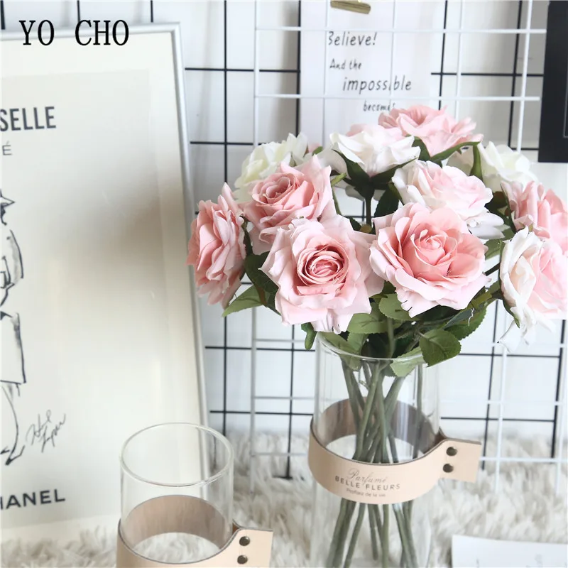 YO CHO 1 Branch Long Rose Artificial Flowers DIY Silk Fake Flowers for Party Home Garden Wedding Decor Imitation Fresh Flores
YO CHO 1 Branch Long Rose Artificial Flowers DIY Silk Fake Flowers for Party Home Garden Wedding Decor Imitation Fresh Flores