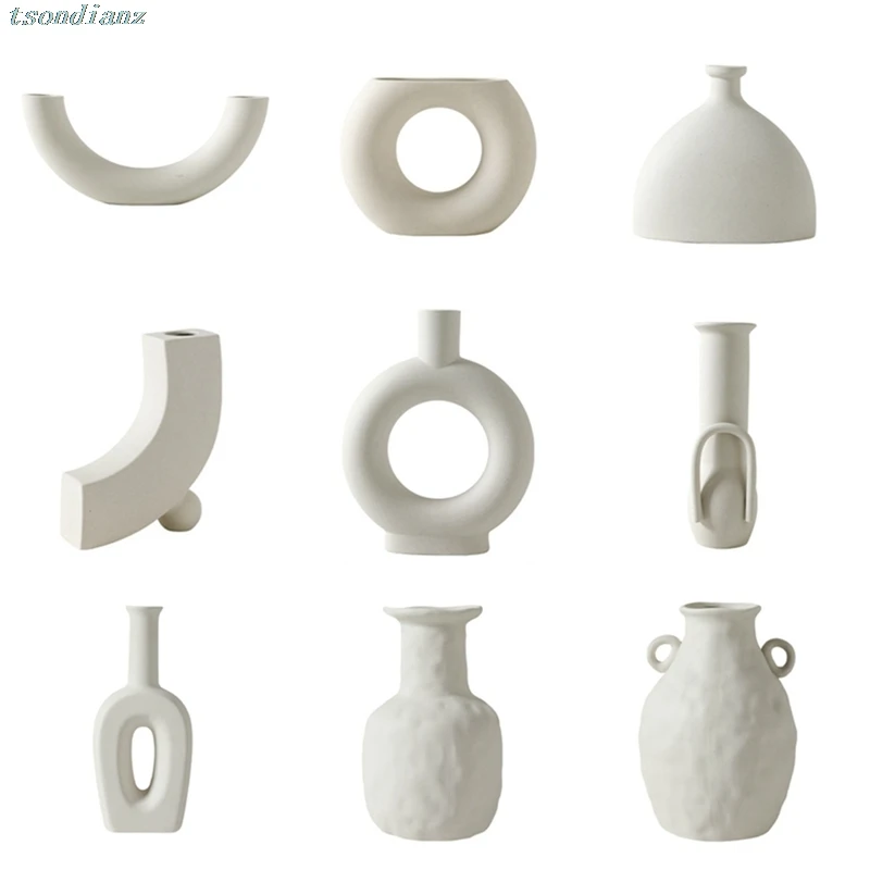 Ceramic Home Crafts Ornaments White Ceramic Vase Small Flower TV Cabinet Wine Cabinet Decorations Vases 
Ceramic Home Crafts Ornaments White Ceramic Vase Small Flower TV Cabinet Wine Cabinet Decorations Vases