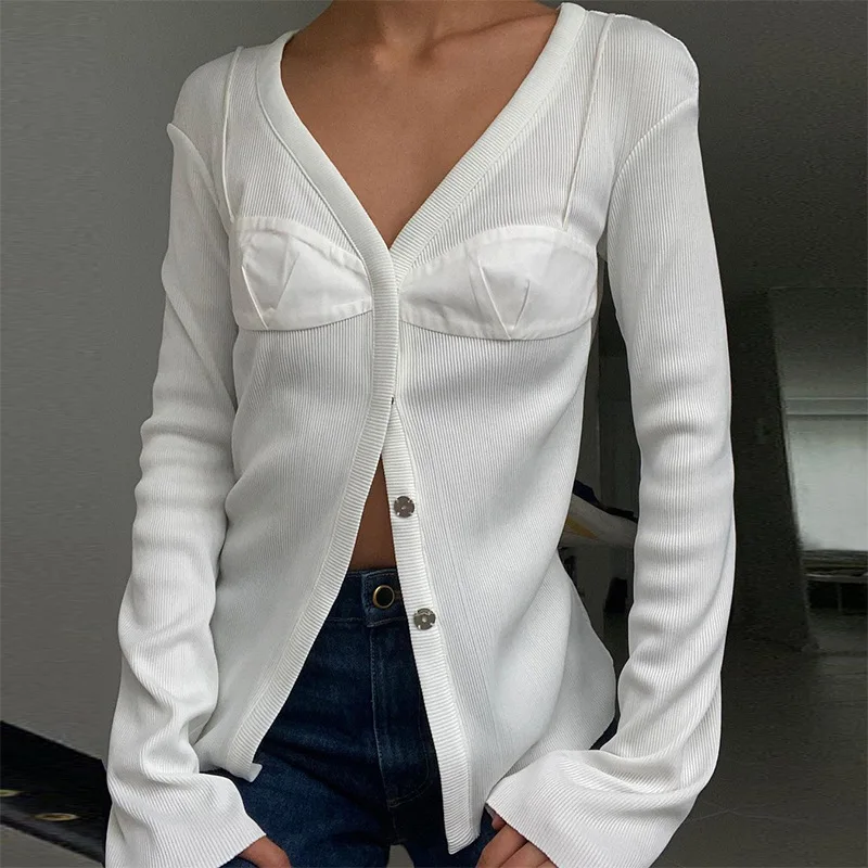 2021 Autumn Solid Casual Fashion Tshirts Korean Joggers V-neck Aesthetic 90s Outfits Autumn Cute White Shirts
2021 Autumn Solid Casual Fashion Tshirts Korean Joggers V-neck Aesthetic 90s Outfits Autumn Cute White Shirts