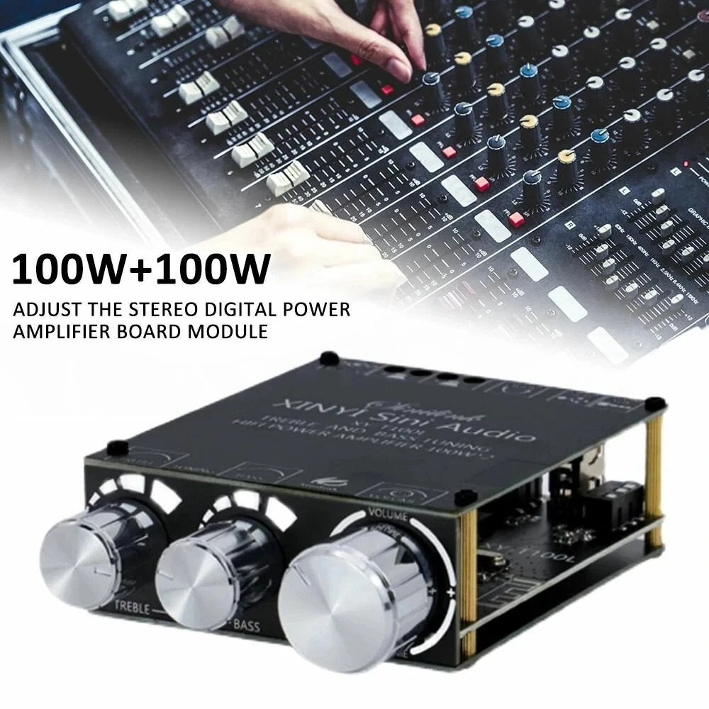 XY-T100L 100W + 100W bluetooth 5,0 усилитель сабвуфера, плата, высокая мощность, аудио, стерео, бас, регулировка, стерео, цифровой усилитель мощности
XY-T100L 100W + 100W bluetooth 5,0 усилитель сабвуфера, плата, высокая мощность, аудио, стерео, бас, регулировка, стерео, цифровой усилитель мощности