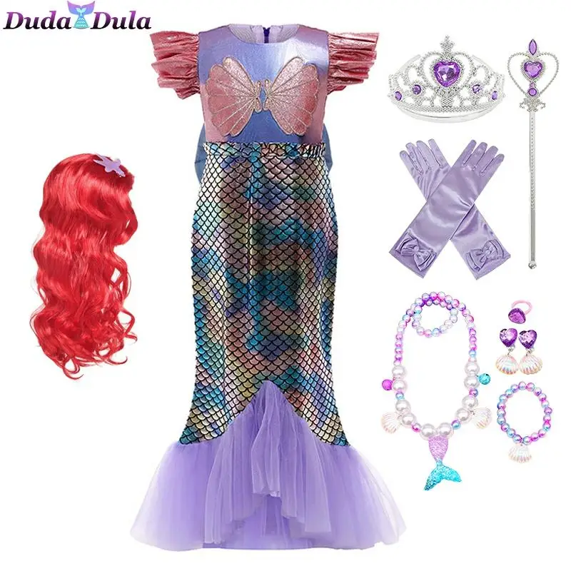 2020 Princess Ariel Dress Little Mermaid Kids Halloween Fancy Costume Children Carnival Birthday Party Clothes Summer Dress Up
2020 Princess Ariel Dress Little Mermaid Kids Halloween Fancy Costume Children Carnival Birthday Party Clothes Summer Dress Up