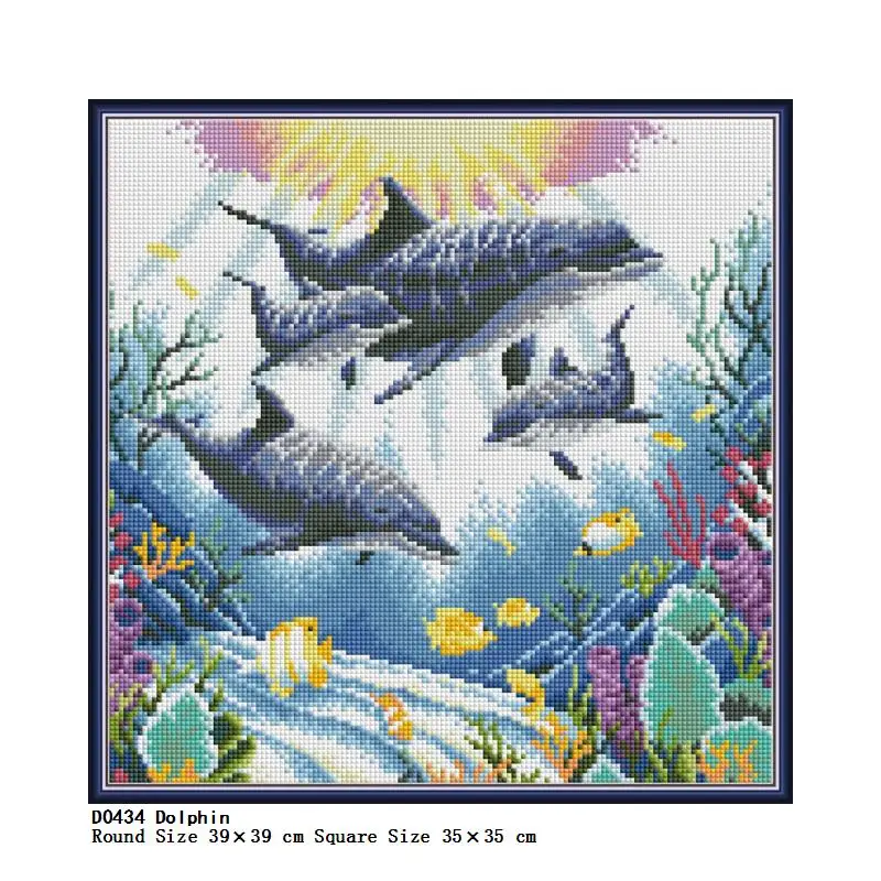 5D DIY Diamond Painting Dolphin Embroidery Patterns Cross Stitch Needlework diamond Wall Sticker Full drilling Home Decor
5D DIY Diamond Painting Dolphin Embroidery Patterns Cross Stitch Needlework diamond Wall Sticker Full drilling Home Decor