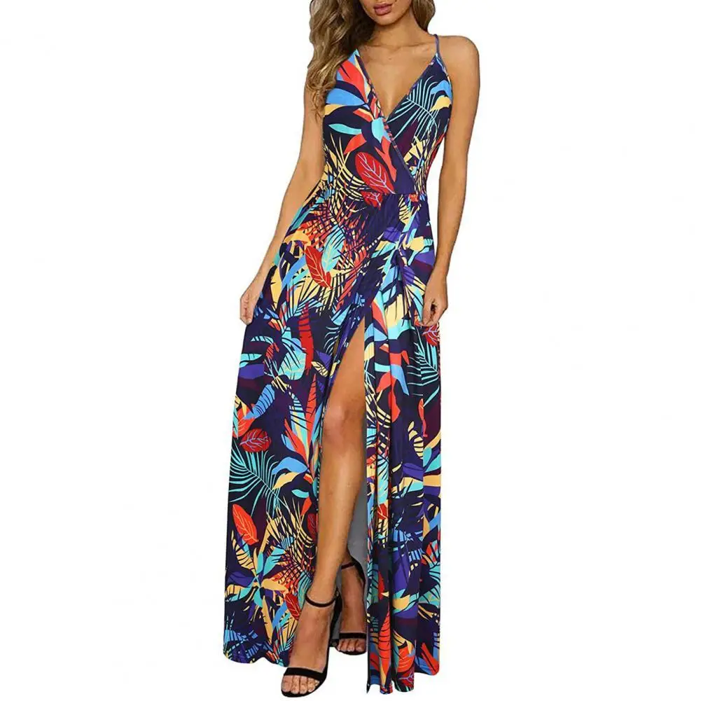 Бохо платье с глубоким v-образным вырезом с высокой Разделение платье на петельках для женщин Повседневная печатным рисунком Макси Вечерни...
Бохо платье с глубоким v-образным вырезом с высокой Разделение платье на петельках для женщин Повседневная печатным рисунком Макси Вечерни...