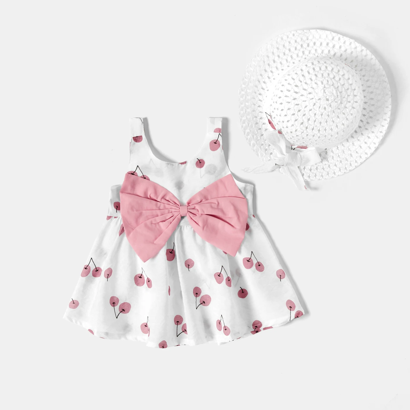 PatPat 2-piece Baby / Toddler Fruit Apple Cherry Allover Bow Decorative Dress and Hat Set
PatPat 2-piece Baby / Toddler Fruit Apple Cherry Allover Bow Decorative Dress and Hat Set