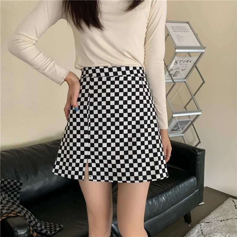New Spring Skirt Women Loose High Waist A-line Skirt Vintage Lattice Padded Hip Skirt Fashion Checkerboard Mini Skirt Female
New Spring Skirt Women Loose High Waist A-line Skirt Vintage Lattice Padded Hip Skirt Fashion Checkerboard Mini Skirt Female