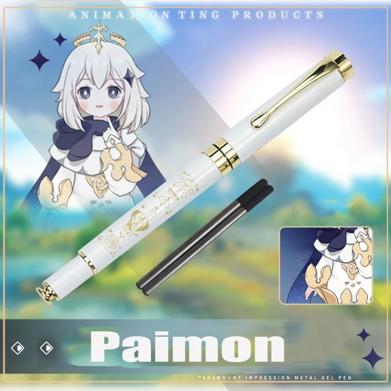 Luxury New Game Genshin Impact Paimon Cosplay Gel Pen Student Stationery Business Metal Pen Ballpoint Roller Pen with Gift Box
Luxury New Game Genshin Impact Paimon Cosplay Gel Pen Student Stationery Business Metal Pen Ballpoint Roller Pen with Gift Box