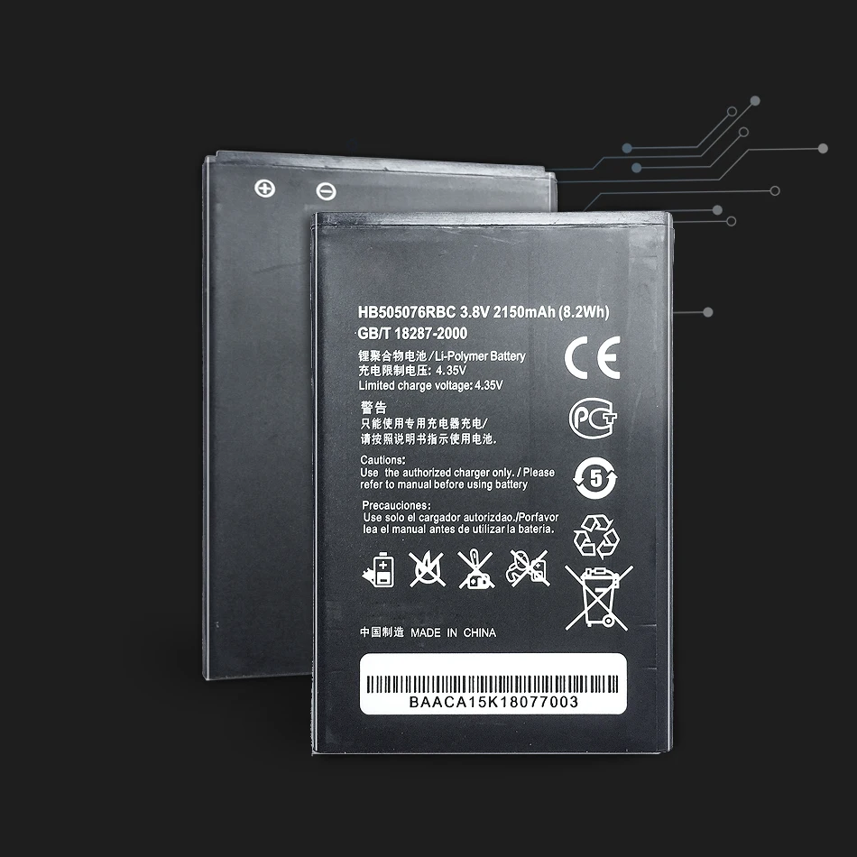 Сменный аккумулятор HB505076RBC 2150 мАч для мобильного телефона Huawei A199 C8815 G606 G610 G700 G710 G716