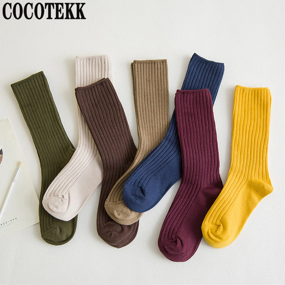 Hot New Fashion Loose Solid Stripe Women Socks Japanese Korea High School Girls Double Needles Knitting Cotton Long Socks Women
Hot New Fashion Loose Solid Stripe Women Socks Japanese Korea High School Girls Double Needles Knitting Cotton Long Socks Women
