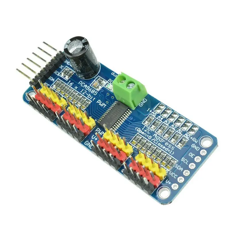 Лучшие предложения 16 канал ПВМ/Серводвигатель IIC interface PCA9685 для arduino или Raspberry pi Щит