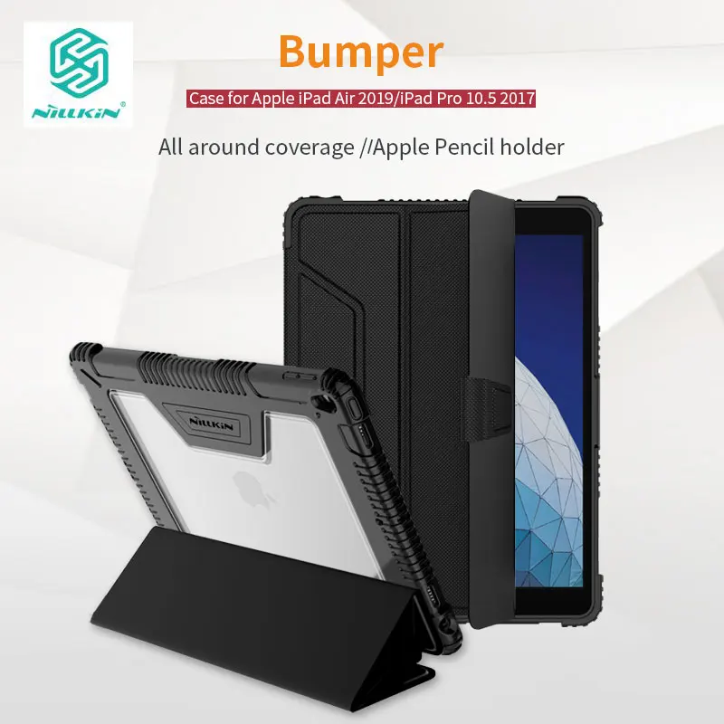For Apple iPad Pro 10.5 Case Luxury Shockproof Bumper PU Leather Smart Sleep Tablet Flip Case For iPad Air 2019 10.5" Nillkin
For Apple iPad Pro 10.5 Case Luxury Shockproof Bumper PU Leather Smart Sleep Tablet Flip Case For iPad Air 2019 10.5" Nillkin
