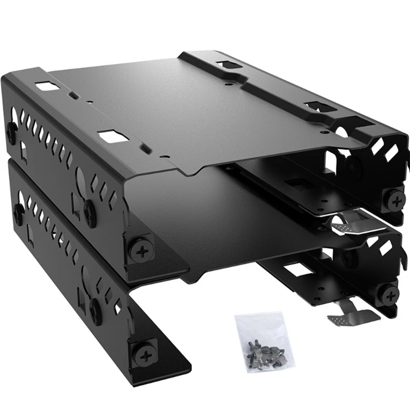

2 Pack Hard Drive Mounting Bracket SSD HDD Tray Hard Disk Drive Bays Holder Compatible with 2.5" & 3.5" Hard Drive