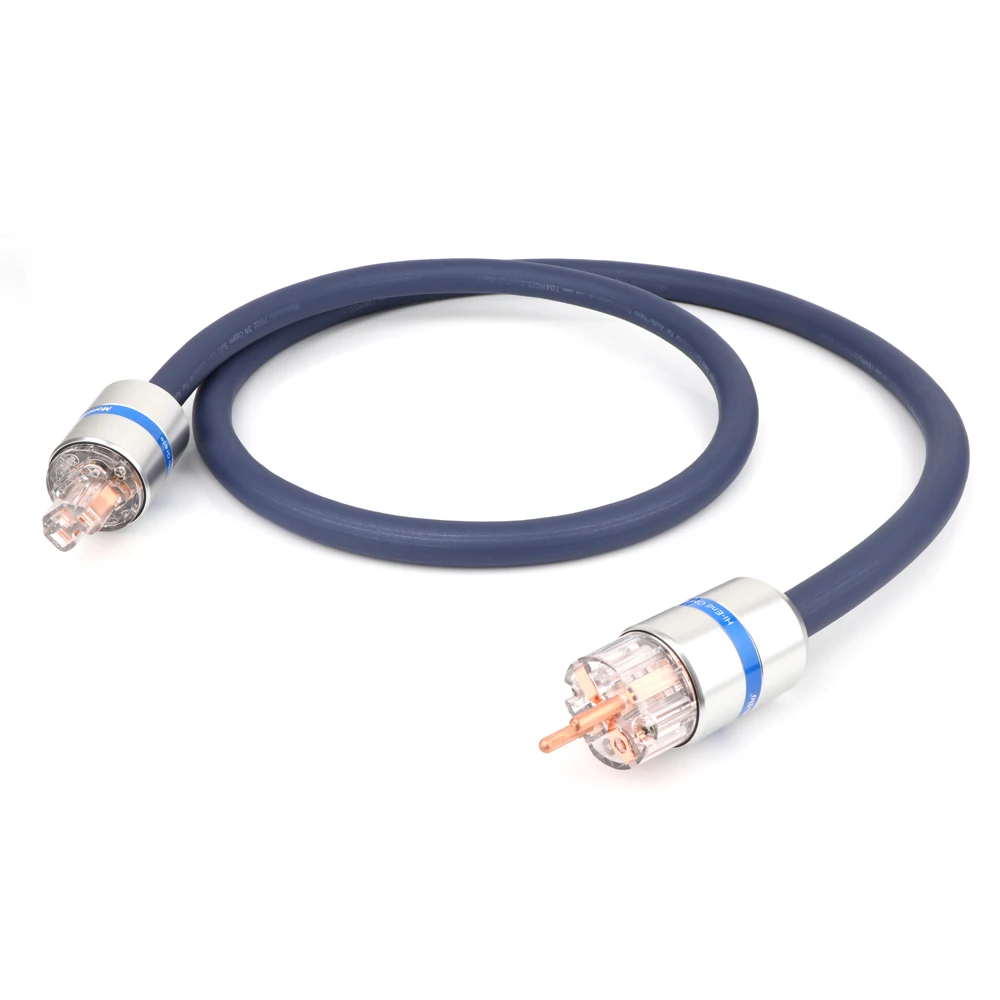 

Monosaudio 99.9998% pure Copper Schuko Power Cable HIFI Extension EMC Shield Power wire EUR version AC Mains Power cord P902