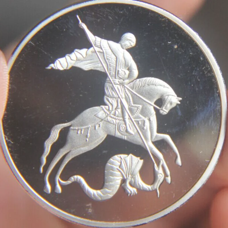 40mm Silver Plated Commemorative Medallion Coin Collection of St. George's Dragon Slaughtering In Russia
40mm Silver Plated Commemorative Medallion Coin Collection of St. George's Dragon Slaughtering In Russia