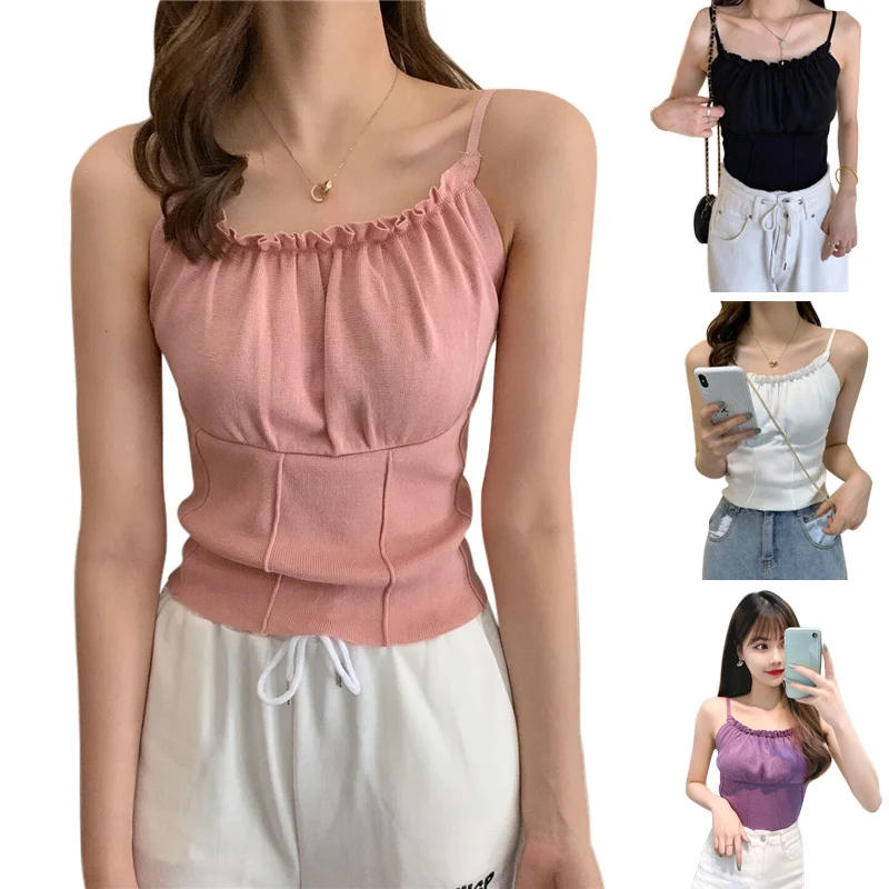 Fashion Girl Summer Slim Camis Multicolor Sexy Tank Top Streetwear Elegant Women Sleeveless Sling Camisole
Fashion Girl Summer Slim Camis Multicolor Sexy Tank Top Streetwear Elegant Women Sleeveless Sling Camisole