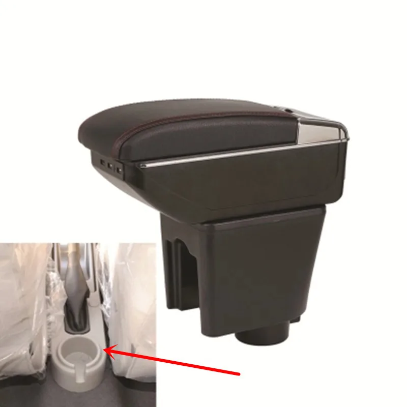 Для Chevrolet Aveo T200 / T250 2002-2011 Вращающийся Кожаный центральный пульт коробка для