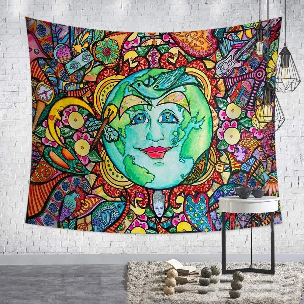 Psychedelic Abstract Colorful Smile Face Tapestry Hippie Magical Fractal wall hanging for Bedroom Living Room Dorm
Psychedelic Abstract Colorful Smile Face Tapestry Hippie Magical Fractal wall hanging for Bedroom Living Room Dorm