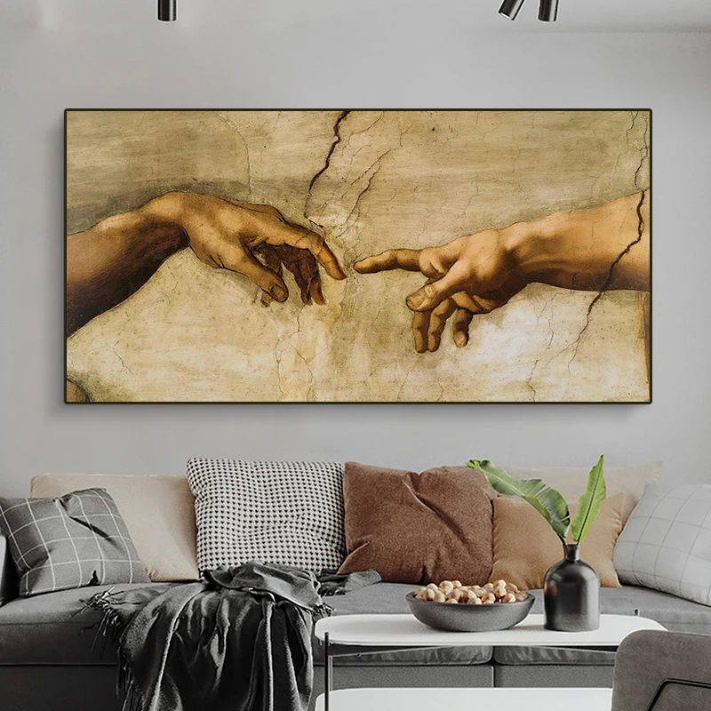 The Creation Of Adam by Michelangelo Famous Art Canvas Painting Hand in Hand Wall Art Poster and Prints Room Home Decor Pictures
The Creation Of Adam by Michelangelo Famous Art Canvas Painting Hand in Hand Wall Art Poster and Prints Room Home Decor Pictures