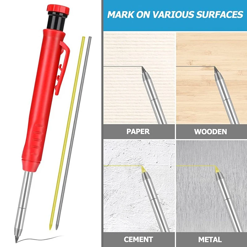 Solid Carpenter Pencil Refill Woodworking Construction Pencil Marker Refill Marking Tool for Woodworking Architects Pencil 
Solid Carpenter Pencil Refill Woodworking Construction Pencil Marker Refill Marking Tool for Woodworking Architects Pencil