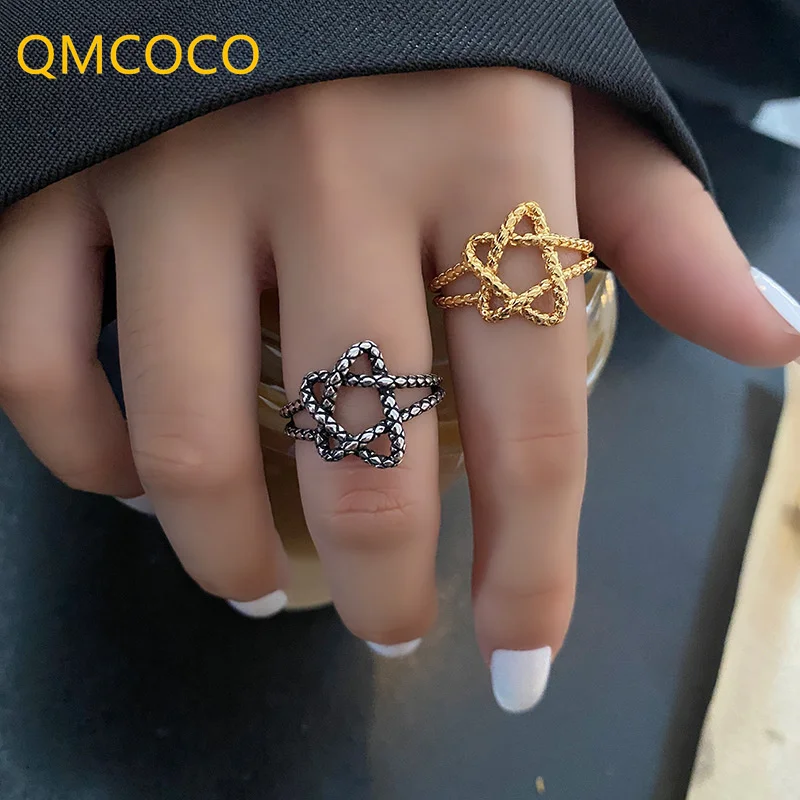 QMCOCO Silver Color Rings Fashion Hip-Hop Creative Hollow Out Irregular Texture Star-Shape Punk Design Index Finger Jewelry
QMCOCO Silver Color Rings Fashion Hip-Hop Creative Hollow Out Irregular Texture Star-Shape Punk Design Index Finger Jewelry