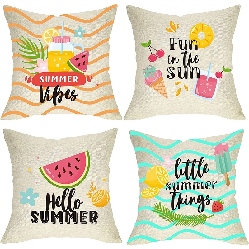Summer Pillow Covers 18X18,Farmhouse Throw Pillow Covers for Couch, Cushion Covers Home Decor and Party Decorations
Summer Pillow Covers 18X18,Farmhouse Throw Pillow Covers for Couch, Cushion Covers Home Decor and Party Decorations