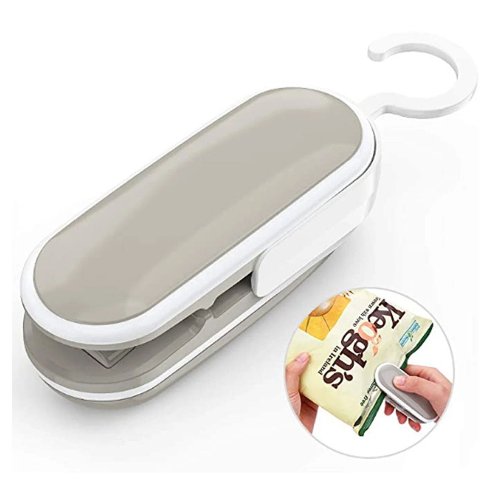 2-in-1 Mini Sealing Machine with Detachable Hook Household Hand Press Heat Sealer for Snacks Plastic Bags
2-in-1 Mini Sealing Machine with Detachable Hook Household Hand Press Heat Sealer for Snacks Plastic Bags