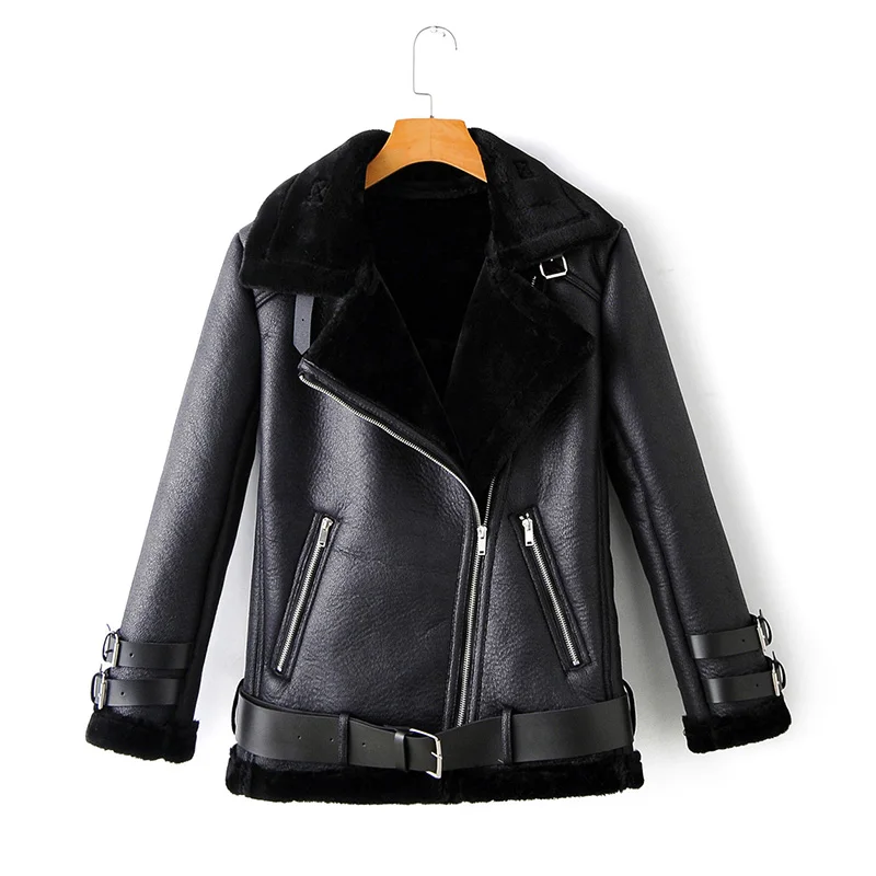 YIZZHOY New Winter Pu Motorcyle Biker Warm Thick Outerwear Faux Lamb Leather Jacket Women Turn Down Collar Sheepskin Coat
YIZZHOY New Winter Pu Motorcyle Biker Warm Thick Outerwear Faux Lamb Leather Jacket Women Turn Down Collar Sheepskin Coat