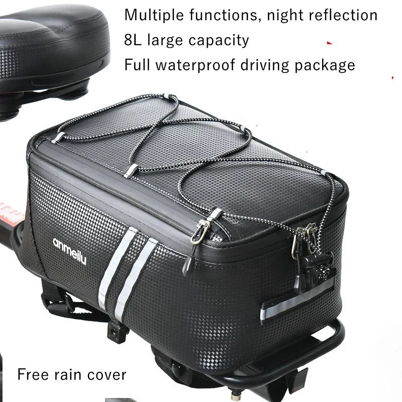 MTB Road Bike Waterproof Bicycle Bags Shelf Pouch Cycling Bike Tail Rear Seat Bag Pannier Bicycle Accessories 8 L High Capacity
MTB Road Bike Waterproof Bicycle Bags Shelf Pouch Cycling Bike Tail Rear Seat Bag Pannier Bicycle Accessories 8 L High Capacity