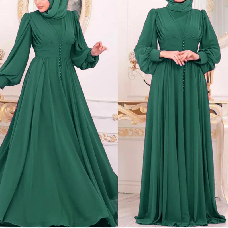 Fashion Muslim Dress Women Islamic Sundress 2021 Long Sleeve Satin Vestidos Female Turkish Maxi Robe Belted 
Fashion Muslim Dress Women Islamic Sundress 2021 Long Sleeve Satin Vestidos Female Turkish Maxi Robe Belted