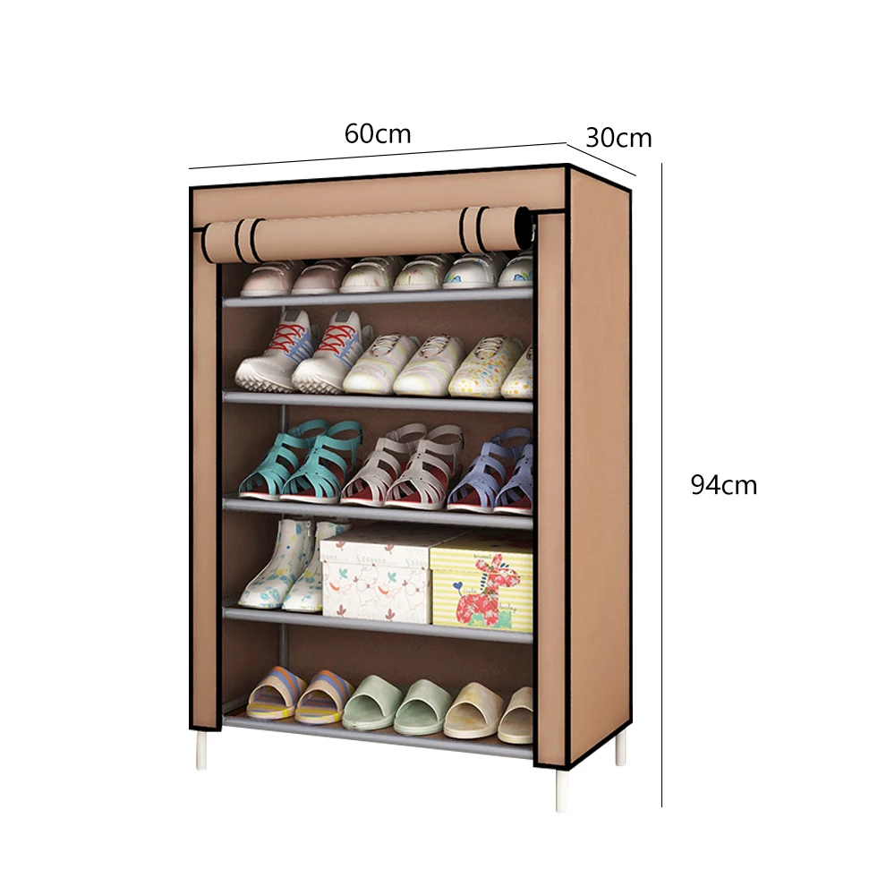 Multi-Layer Shoe Rack With Dustproof Cover Non-Woven Household Storage 6 Layers 5 Grids Simple Save Space Shoe Cabinet
Multi-Layer Shoe Rack With Dustproof Cover Non-Woven Household Storage 6 Layers 5 Grids Simple Save Space Shoe Cabinet
