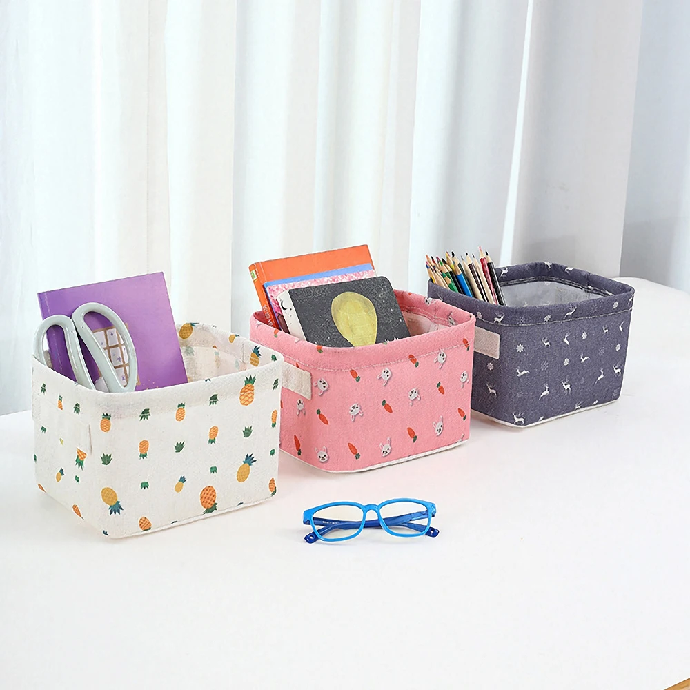 Foldable Cotton Linen Desktop Storage Basket Sundries Storage Box Underwear Cosmetic Jewelry Sundries Organizer Home Storage
Foldable Cotton Linen Desktop Storage Basket Sundries Storage Box Underwear Cosmetic Jewelry Sundries Organizer Home Storage