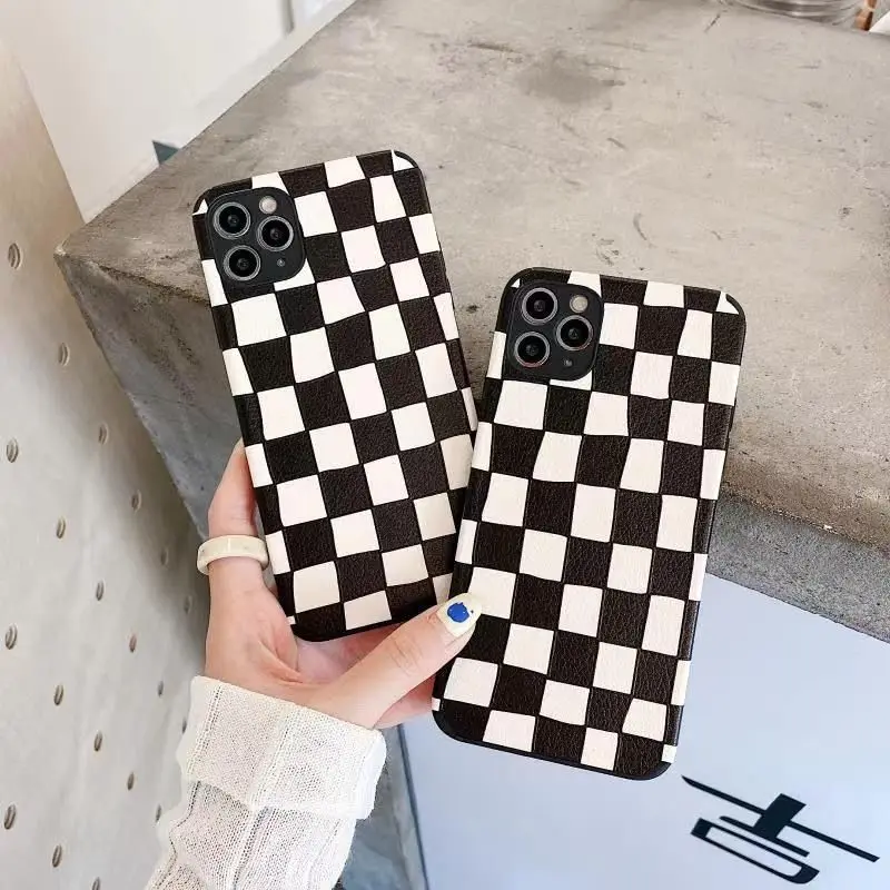 Trendy Black White Rhombus/Square Pattern Phone Case For iPhone11 12 13Pro Max Mini XR XS X 8 7Plus PU Lambskin Protection Cover
Trendy Black White Rhombus/Square Pattern Phone Case For iPhone11 12 13Pro Max Mini XR XS X 8 7Plus PU Lambskin Protection Cover