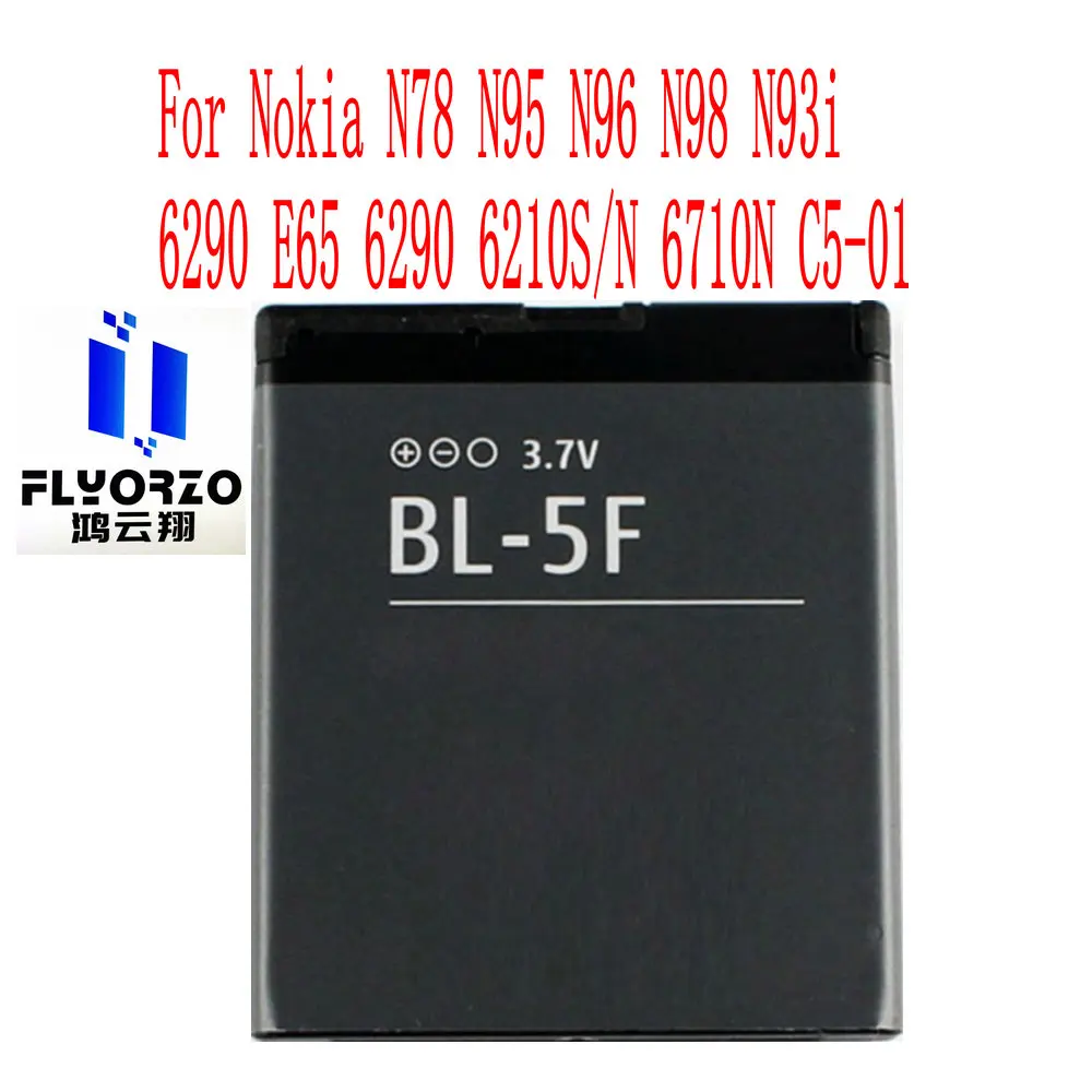 Brand new High Quality 950mAh BL-5F Battery For Nokia N78 N95 N96 N98 N93i 6290 E65 6290 6210S/N 6710N C5-01 Mobile Phone
Brand new High Quality 950mAh BL-5F Battery For Nokia N78 N95 N96 N98 N93i 6290 E65 6290 6210S/N 6710N C5-01 Mobile Phone