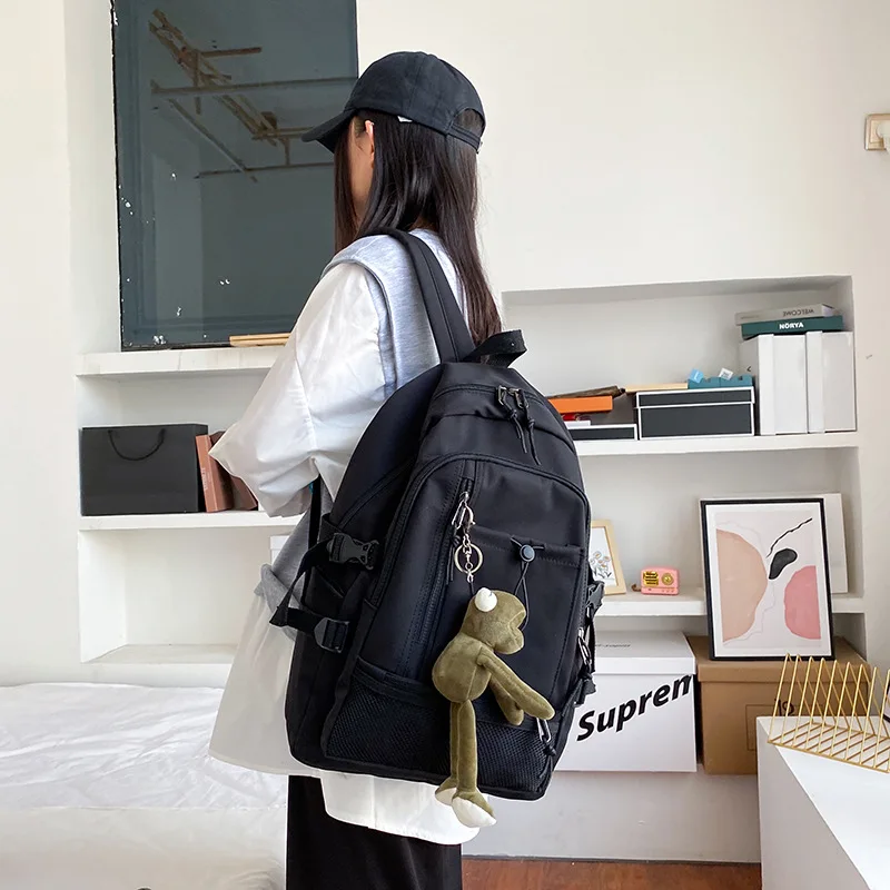 College style versatile simple leisure sweet girl student schoolbag pure color backpack large capacity travel bag
College style versatile simple leisure sweet girl student schoolbag pure color backpack large capacity travel bag