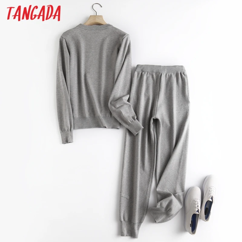 Tangada 2021 Women Tracksuit Sets Oversized Sweater Jumper Suit 2 Pieces Sets Knit Top and Pants Suits 5M01
Tangada 2021 Women Tracksuit Sets Oversized Sweater Jumper Suit 2 Pieces Sets Knit Top and Pants Suits 5M01