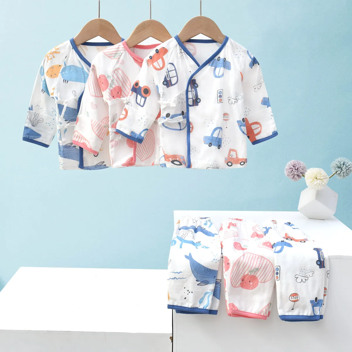 Double Plant Antibacterial Suit Summer Baby Boy Clothes Toddler Girl Combination Pajamas With Shorts Kid 2 Piece Sets Child
Double Plant Antibacterial Suit Summer Baby Boy Clothes Toddler Girl Combination Pajamas With Shorts Kid 2 Piece Sets Child