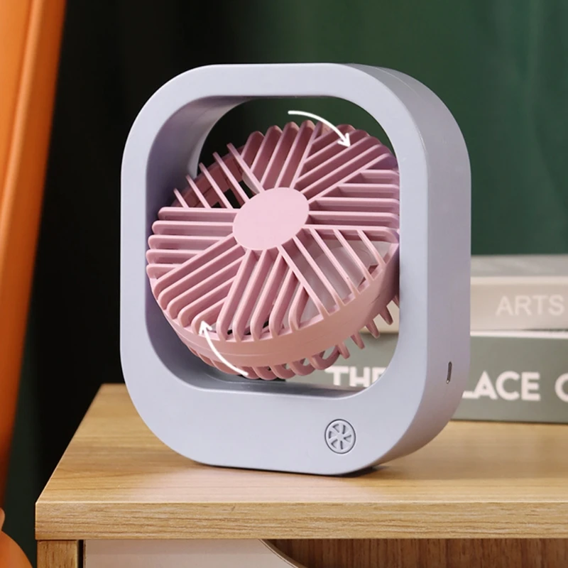 

Mini USB Desktop Ultra-quiet Fan Mute Fan 2 Gears Desktop Fan 90° Rotatab for Dorm Home Office Travel Indoor Outdoor
