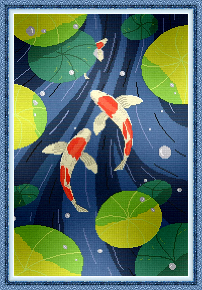 Koi DMC Counted Chinese Cross Stitch Kits Printed Cross-Stitch Set Embroidery Needlework
Koi DMC Counted Chinese Cross Stitch Kits Printed Cross-Stitch Set Embroidery Needlework