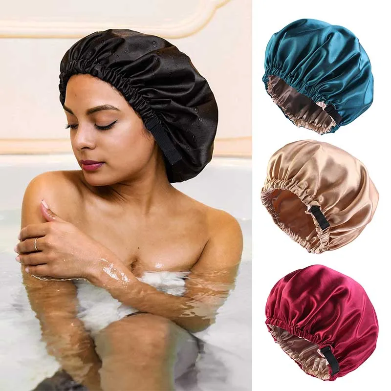 European and American Simple Adjustment Buckle Satin Night Cap Elastic Wide Side Large Solid Color Night Cap Accessories
European and American Simple Adjustment Buckle Satin Night Cap Elastic Wide Side Large Solid Color Night Cap Accessories