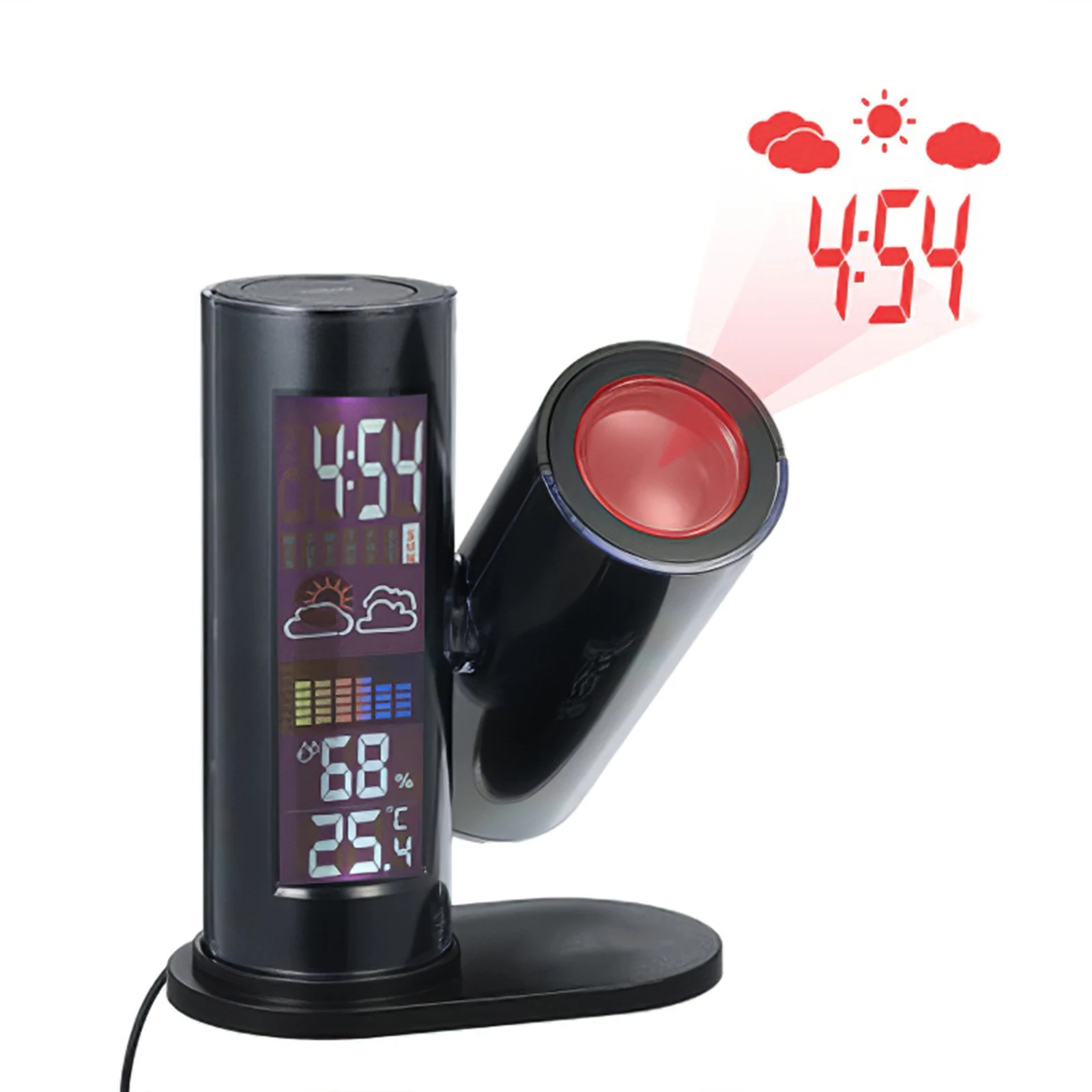 Digital Projection Alarm Clock Weather Station with Temperature Thermometer Humidity Hygrometer/Bedside Wake Up Projector Clock
Digital Projection Alarm Clock Weather Station with Temperature Thermometer Humidity Hygrometer/Bedside Wake Up Projector Clock